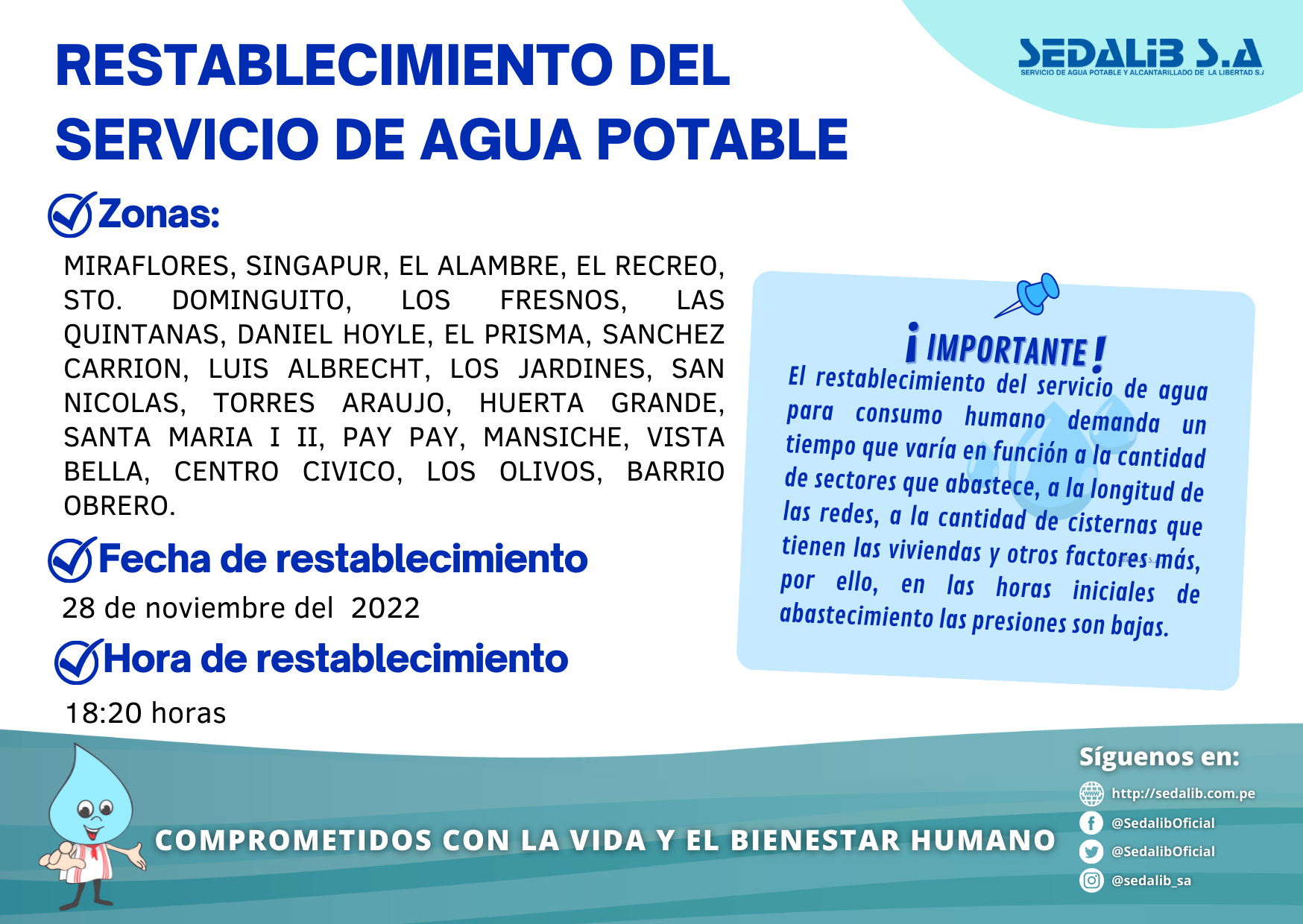 Servicio de agua restablecido Descubre cuándo y cómo volverás a